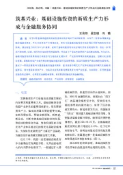 筑基兴业：基础设施投资的新质生产力形成与金融服务协同