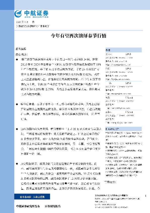 今年有望再次演绎春节行情