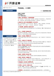 投资策略专题：开源金股，2月推荐