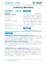 市场日报：三大指数开年分化 假期中美关税生变