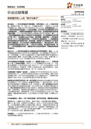 行业比较周报：特朗普关税2.0的“面子与里子”