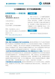 市场日报：三大指数集体收红 申万行业指数集体飘红
