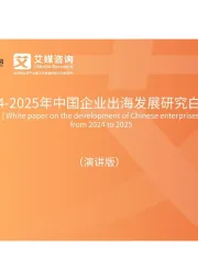 2024-2025年中国企业出海发展研究白皮书（演讲版）