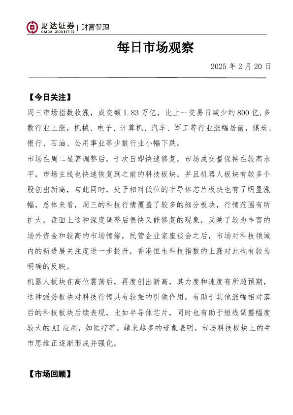 每日市场观察