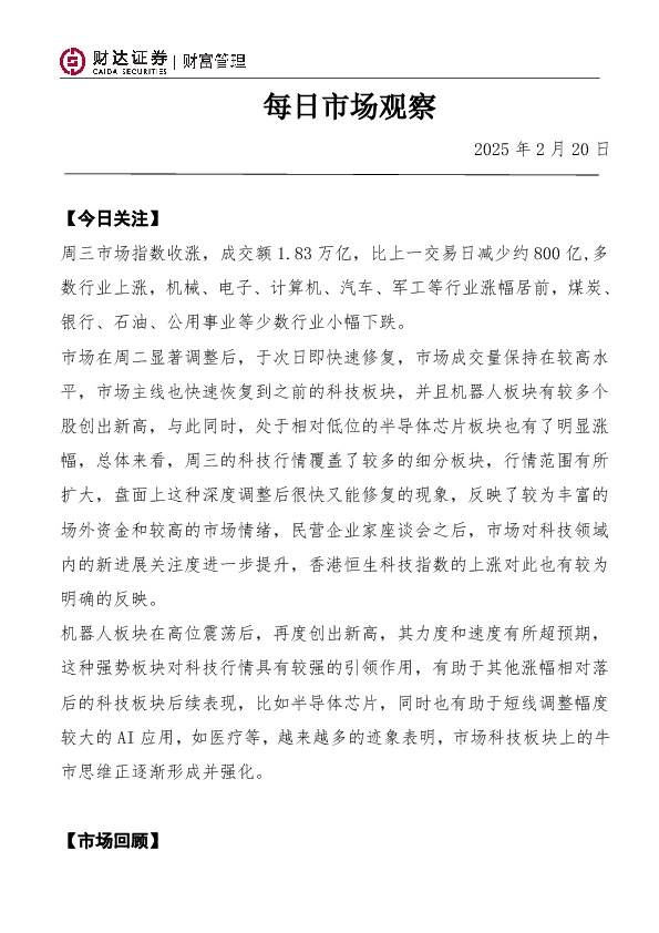 每日市场观察