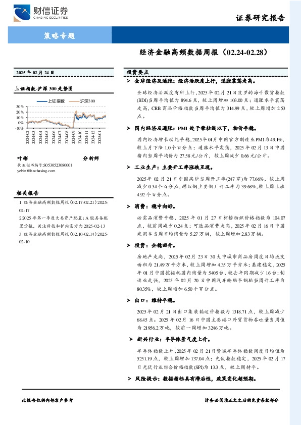 经济金融高频数据周报