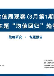 估值周观察（3月第1期）：行业主题“均值回归”趋势明显