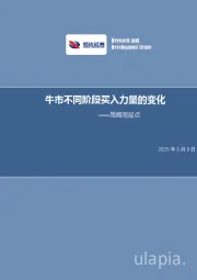 策略周观点：牛市不同阶段买入力量的变化