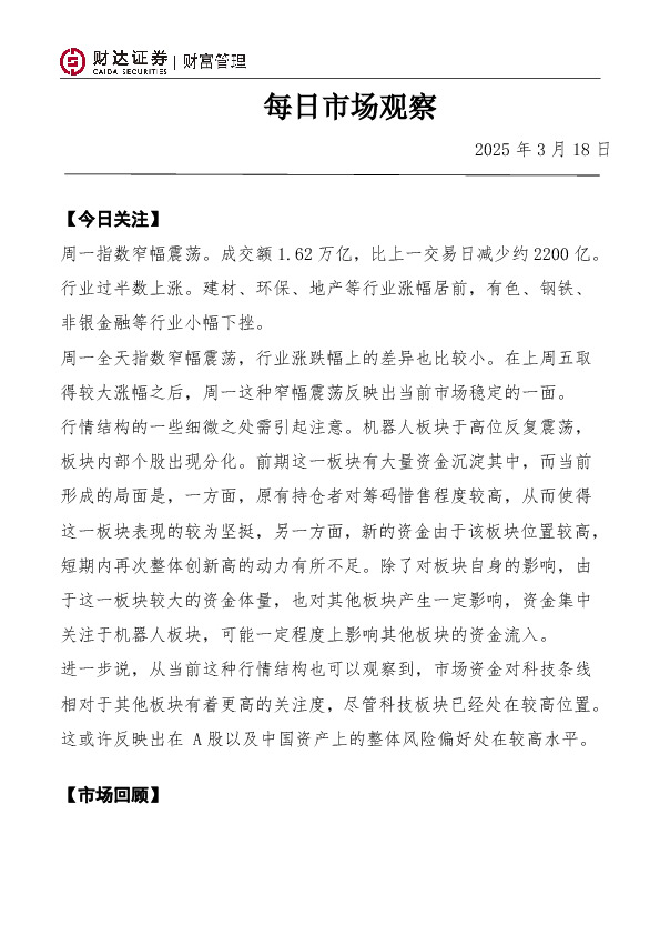 每日市场观察