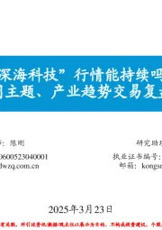 每周主题、产业趋势交易复盘和展望：“深海科技”行情能持续吗？