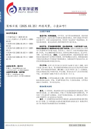 策略日报：科技风紧，小盘扯呼！