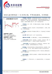 估值与盈利周观察——3月第4期：市场估值普跌，红利领涨