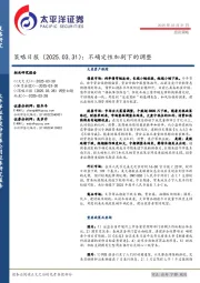策略日报：不确定性加剧下的调整