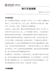 每日市场观察