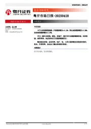 粤开市场日报
