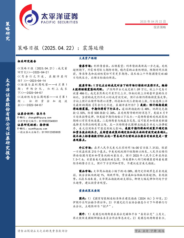 策略日报：震荡延续