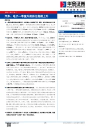 汽车、电子一季度外资持仓规模上升