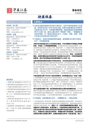 策略研究月度报告：持盈保泰