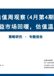 估值周观察（4月第4期）：全球权益市场回暖，估值温和扩张
