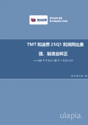 24年年报和25年一季报分析:TMT和消费25Q1利润同比最强,制造业转正