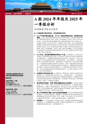 A股2024年年报及2025年一季报分析：科技制造仍是关注重点