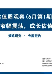 估值周观察（6月第1期）：市场窄幅震荡，成长估值回落