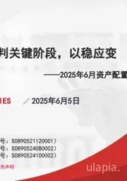 2025年6月资产配置报告：全球贸易谈判关键阶段，以稳应变