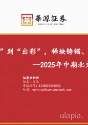 2025年中期北交所投资策略：从“出圈”到“出彩”，稀缺铸锚、主题弄潮