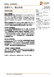 政策研究专题：投资于人，育儿补贴