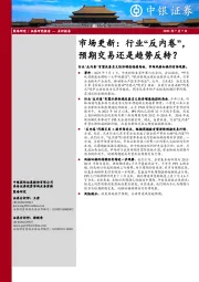市场更新：行业“反内卷”，预期交易还是趋势反转？