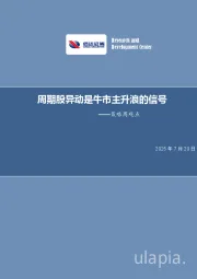 策略周观点：周期股异动是牛市主升浪的信号