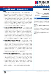 八月继续震荡偏强，周期和成长占优
