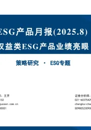ESG产品月报：权益类ESG产品业绩亮眼