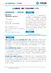 市场日报：三大指数收红 美国7月非农仅录得7.3万人