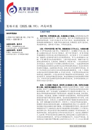 策略日报：冲高回落