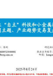 每周主题、产业趋势交易复盘和展望：关注“自主”科技和小金属涨价