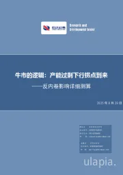 反内卷影响详细测算：牛市的逻辑：产能过剩下行拐点到来