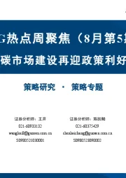 ESG热点周聚焦（8月第5期）：碳市场建设再迎政策利好