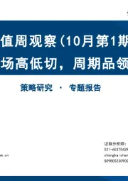 估值周观察（10月第1期）：市场高低切，周期品领涨