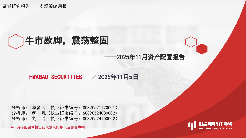 2025年11月资产配置报告：牛市歇脚，震荡整固